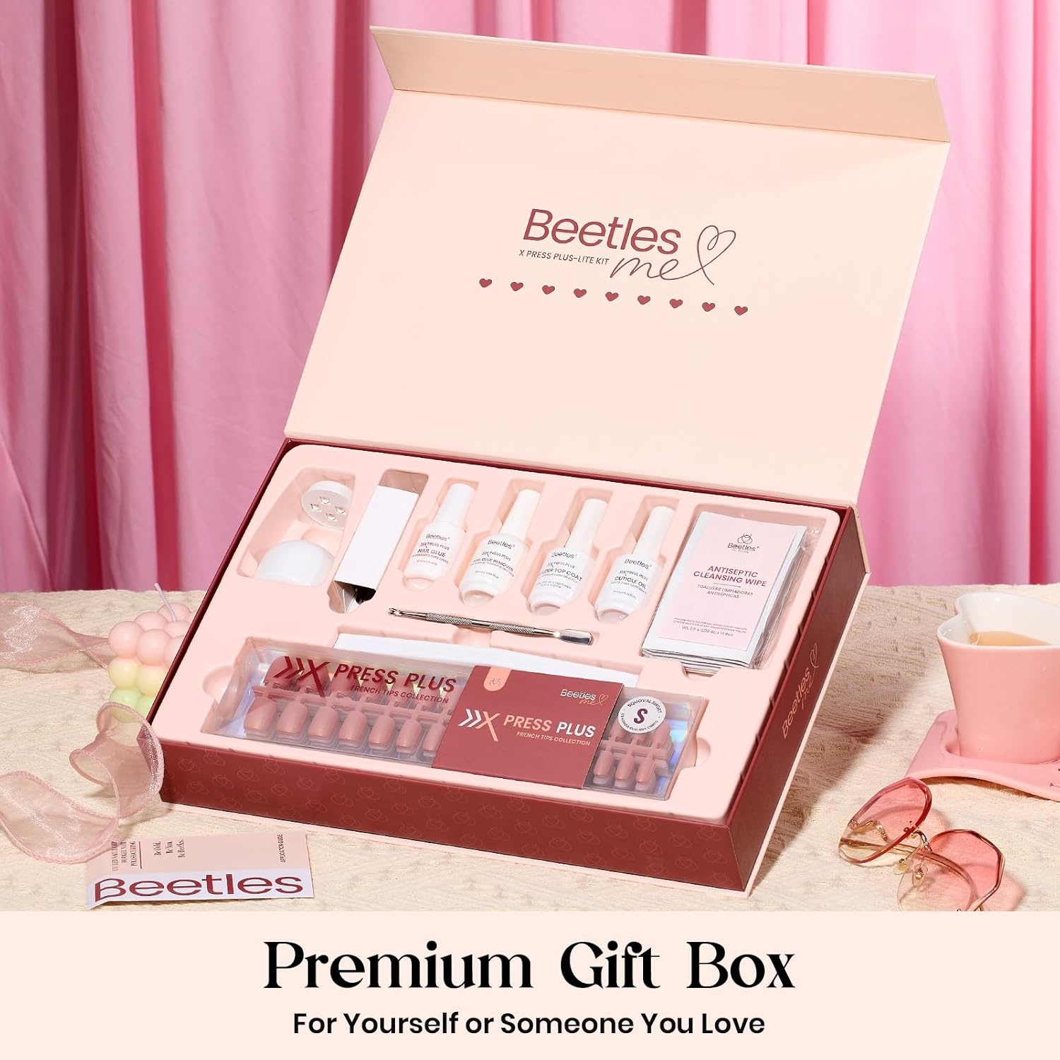 image:imageBeetles X Press Cat Eye Nails Bubble Aurora 7 Colors Medium Almond Press On Nails 16 Sizes 224 Pcs Natural Salon Quality Soft Nail Gel Art DIY For Women3S SquareCat Eye Mystic Aurora Kit