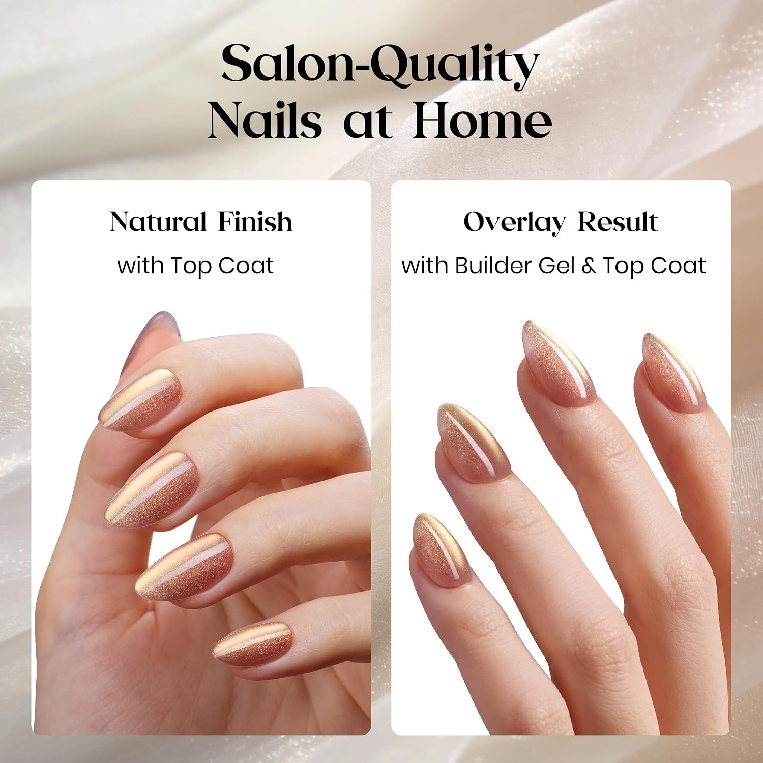 image:imageBeetles X Press Cat Eye Nails Bubble Aurora 7 Colors Medium Almond Press On Nails 16 Sizes 224 Pcs Natural Salon Quality Soft Nail Gel Art DIY For WomenC Short Almond Motion Honey Glow
