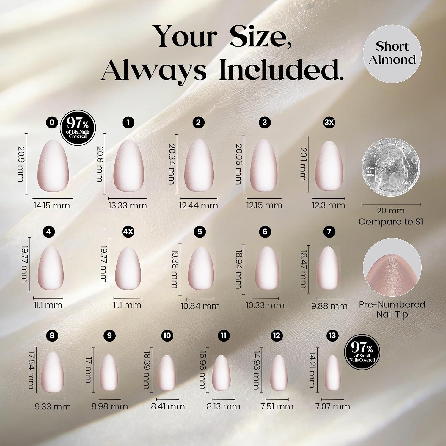 image:imageBeetles X Press Cat Eye Nails  Bubble Aurora  7 Colors Medium Almond Press On Nails  16 Sizes 224 Pcs Natural Salon Quality Soft Nail Gel Art DIY For WomenA  Short Almond  Motion Mist Glow