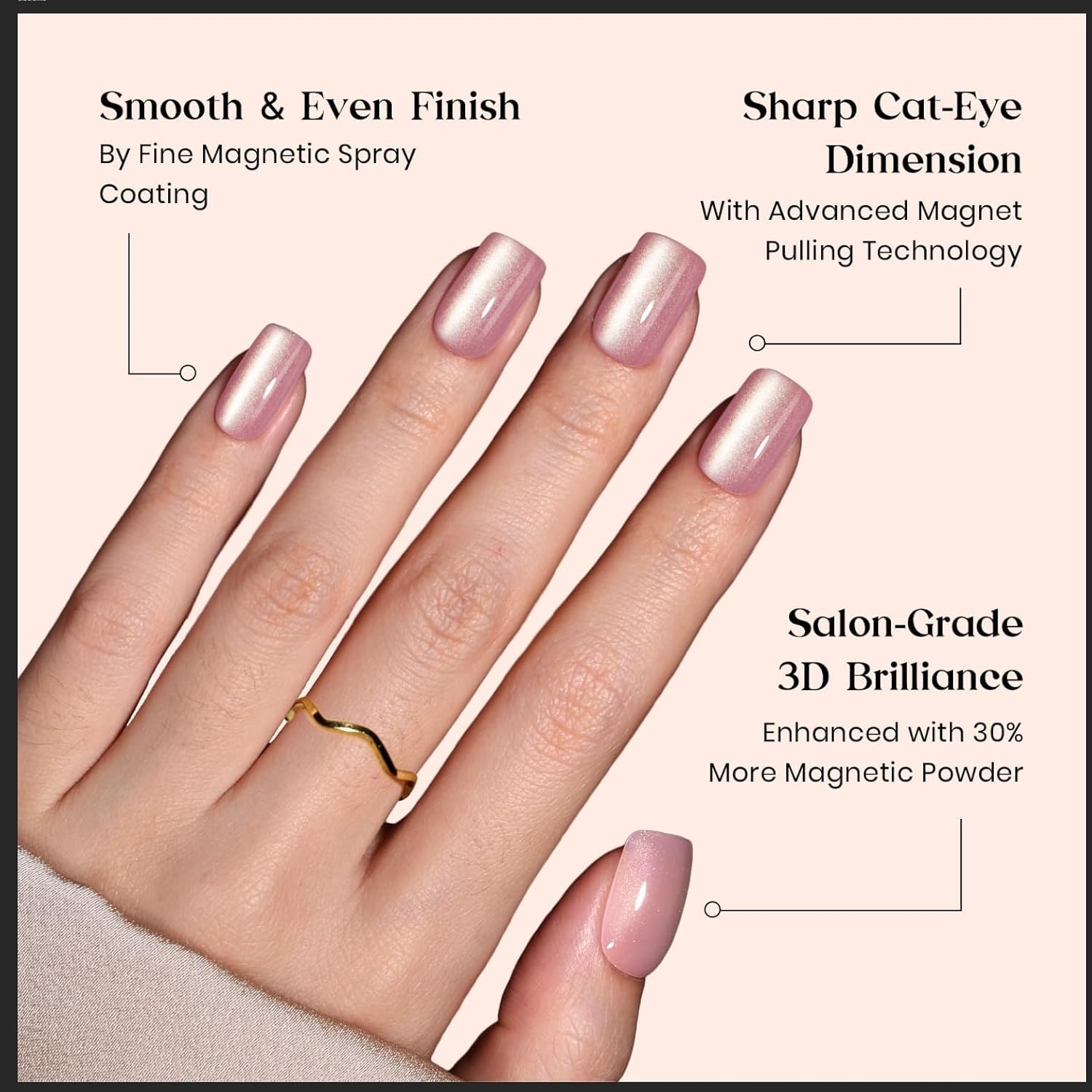 image:imageBeetles X Press Cat Eye Nails  Bubble Aurora  7 Colors Medium Almond Press On Nails  16 Sizes 224 Pcs Natural Salon Quality Soft Nail Gel Art DIY For Women02S SquareCat Eye Candy Nova