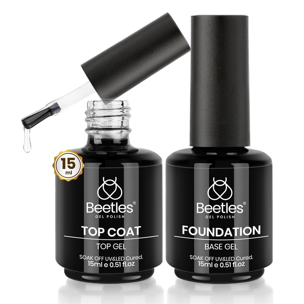 image:imageBeetles 3D Gel Nail Art 1Pcs 15ml Sculpting Gel 3 in 1 Clear No Wipe Nail Polish Rhinestone Art Glue for Nail Gems Diamond Jewelry U V LED Lamp Needed DIY Home Salon Nails Gifts for WomenBase Top Coat Clear