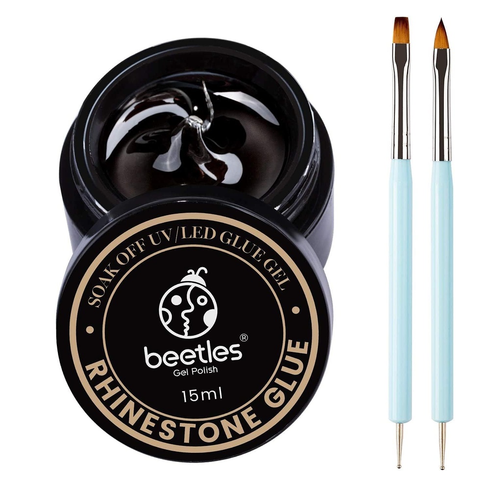image:imageBeetles 3D Solid Builder Nail Gel Kit2 oz Clear Sculpting Gel for 3D Nail ArtNonSticky UV LED Nails Gel with 3D MoldDual Forms amp Sculpting PenBeginner DIY Nail ExtensionPastel PlaylandC1Nail Art Rhinestone Glue with 2 Brush