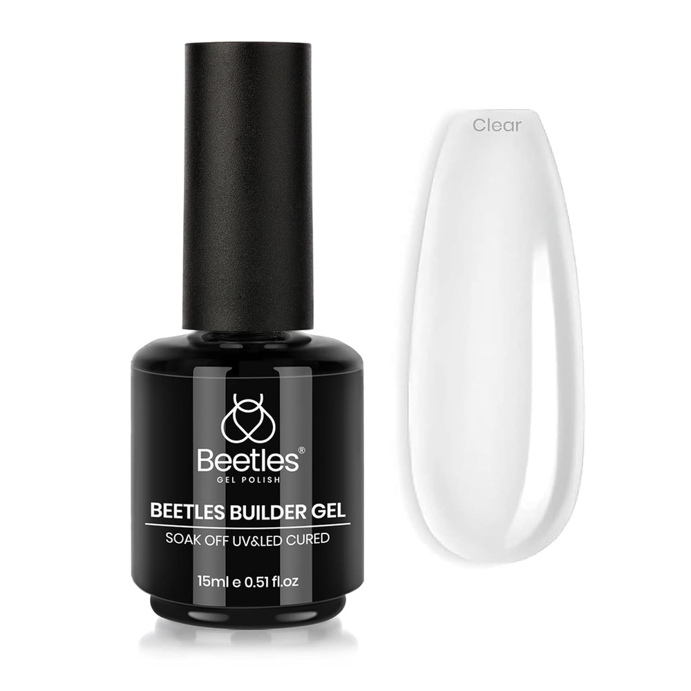 image:imageBeetles Builder Gel for Nails8 in 1 Natural Nude Translucent Color Thickening Strengthening Building Instant ApexBeginnerFriendly DIY Salon at Home UV amp LED Lamp Cured Needed0Clear