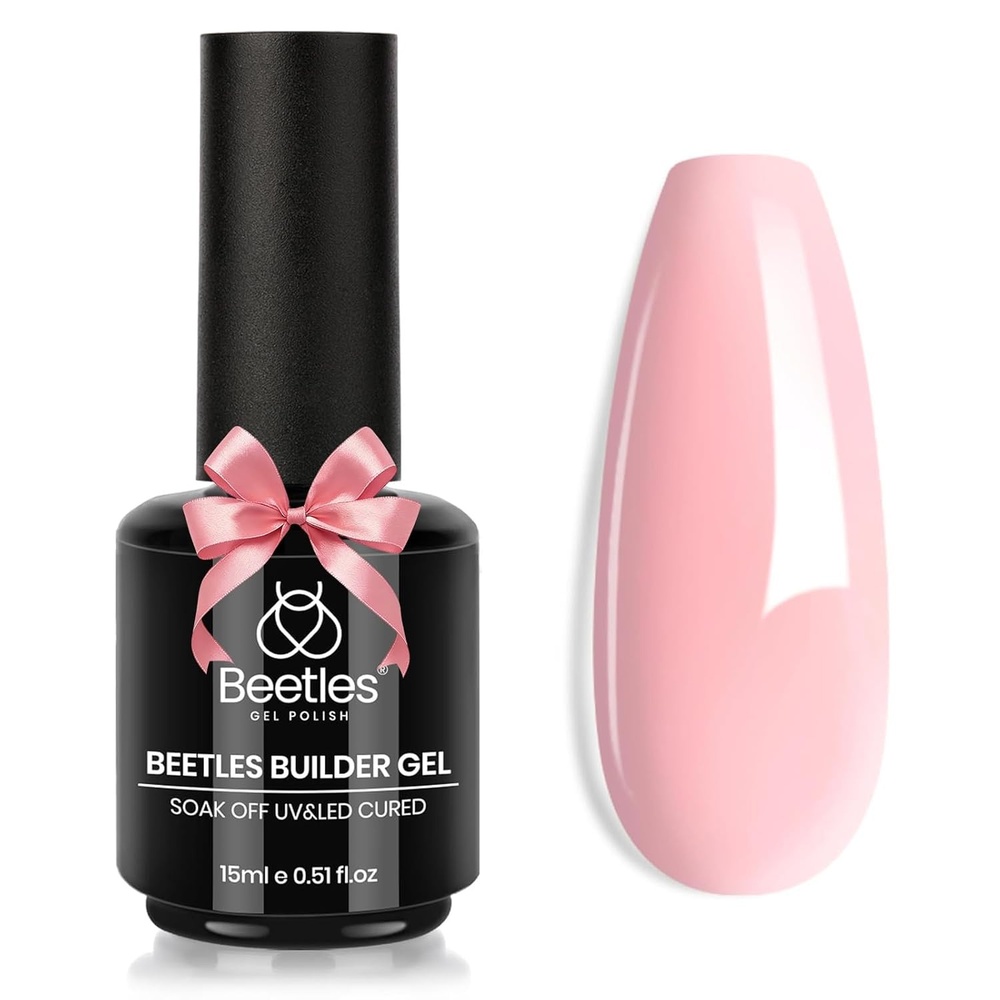 image:imageBeetles Builder Gel for Nails8 in 1 Natural Nude Translucent Color Thickening Strengthening Building Instant ApexBeginnerFriendly DIY Salon at Home UV amp LED Lamp Cured NeededB5Pink