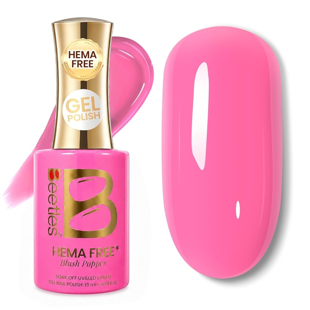 image:imageBeetles French Tip Gel Polish  Ink Snow Twins with Base Coat Top Coat 2 Colors HEMAFree Black amp White Gel Nail Polish Set Soak Off UV LED French Nail Kit Summer Nails for Beginner amp ProfessionalB  Creme Pink  Blush Popper
