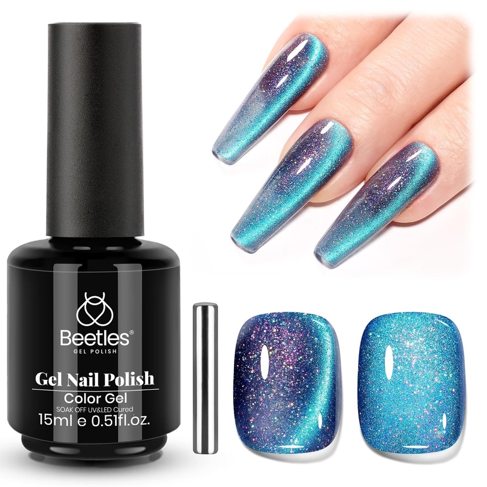 image:imageBeetles French Tip Gel Polish Set  Summer White Pink Gel Nail Polish Set 15ML Full Size Soak Off UV LED with 2 Styles Classic French Nail Art Sticker Sheets Manicure DIY Home Salon Gifts for WomenD  Velvet Blue  Interstellar Mirage