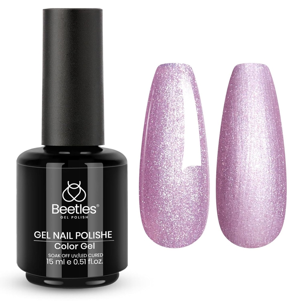 image:imageBeetles French Tip Gel Polish Set  Summer White Pink Gel Nail Polish Set 15ML Full Size Soak Off UV LED with 2 Styles Classic French Nail Art Sticker Sheets Manicure DIY Home Salon Gifts for WomenJ  Shimmery Purple  Easter Pastel Whip