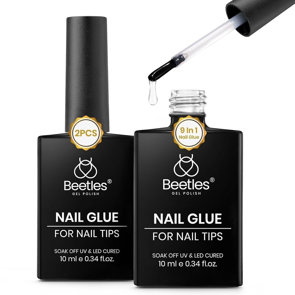 image:imageBeetles Gel Nail Tips FlatX Square Medium 320pcs 16 Sizes0014 PreEtched Half Matte Full Cover Soft Gel Tips Clear Press on False Nail Extension Acrylic Fake Nails Easy DIY Salon Art012Pcs 10ml Gel Nail Glue