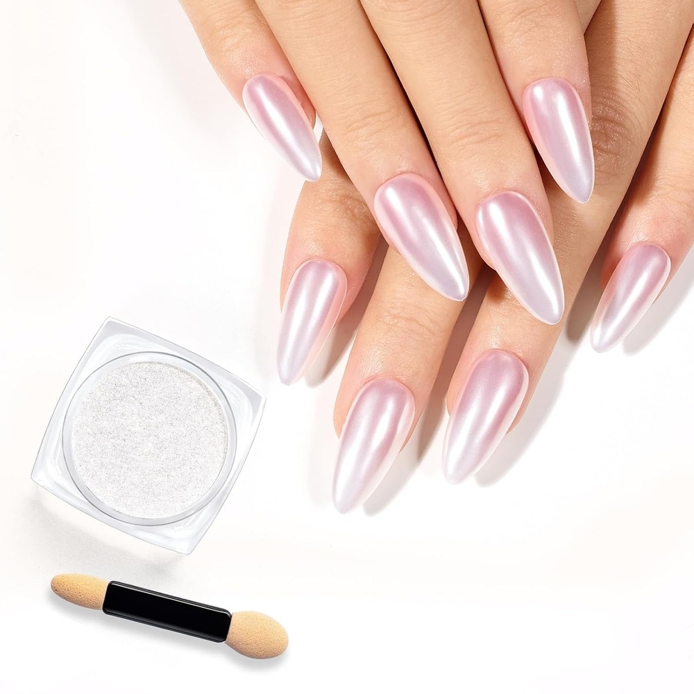image:imageBeetles Gel Polish Sliver Chrome Nail Powder Mirror Metallic Effect Premium Salon Nail Glitter Manicure Pigments for Nail Art Design 004oz1gAurora Silver Glazed