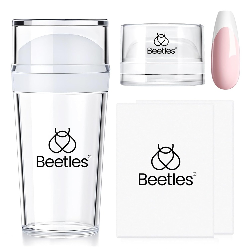 image:imageBeetles Nail Art Brushes 1pcs Liner Brush Size 15mm Painting Art Design Manicure Pen Detachable Handle and Protect Cap Professional Nail Tools for Lines Details Fine Drawing4Pcs French Tip Nail Stamp