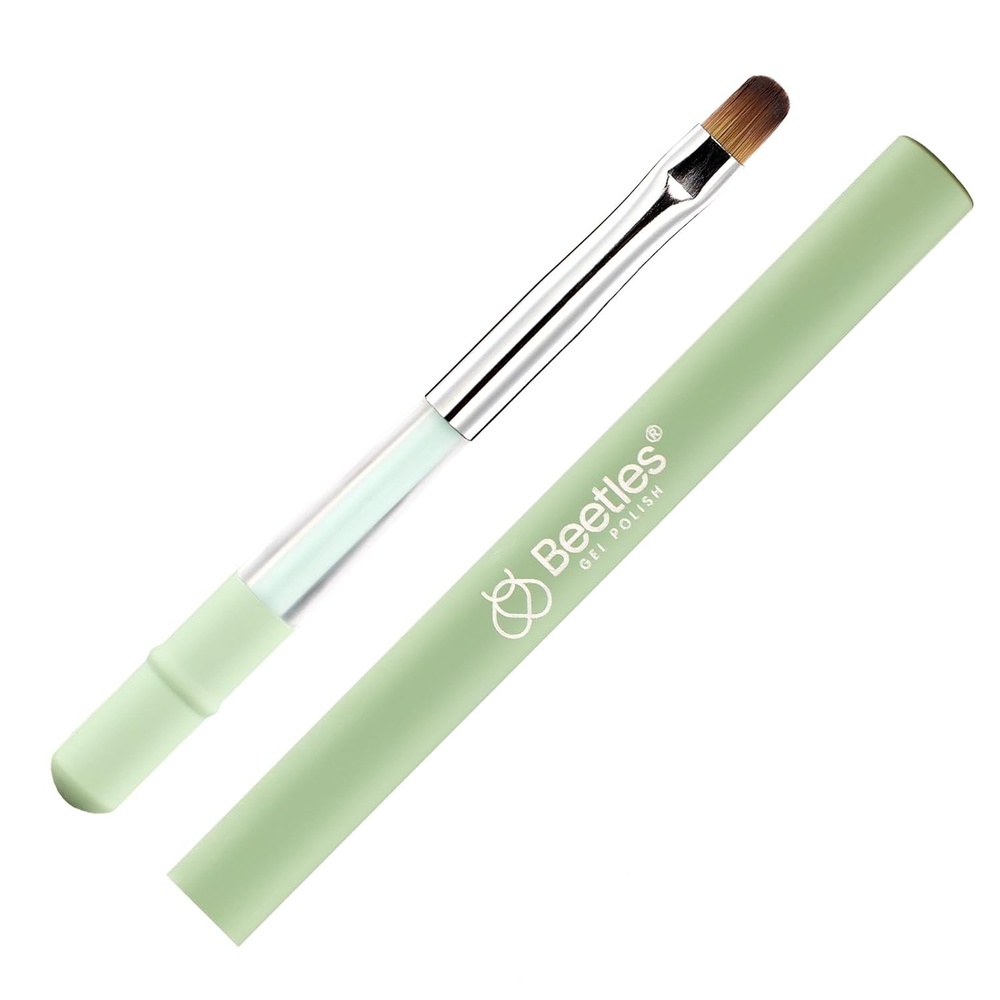 image:imageBeetles Nail Art Brushes Clean Up Brush Gel Polish Nail Art Design Pen Painting Tools Fingernail Brush Nail Cleaning Brush Nail Art Liner Brush and Nail Dotting Pen Salon Diy at Home1Oval Clean Up Brush