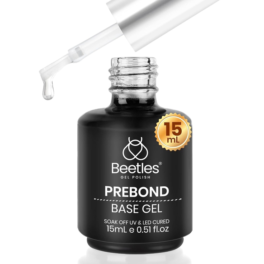 image:imageBeetles No Wipe Gel Top Coat and Base Coat Set for Gel Nail Polish  2Pcs 15ml Super Shiny and Long Lasting Soak Off UVLED Lamp Nail Art Design Gift2 2 In 1 Upgraded Base coat