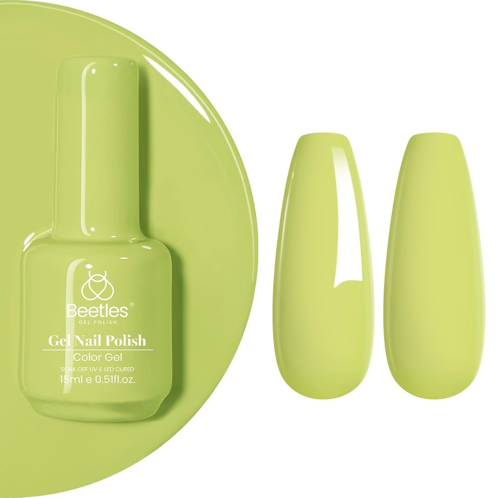 image:imageBeetles Pink Gel Nail Polish 15ml Silk Rosettes Nail Art Soak Off Manicure Salon DIY UV Lamp Cured Gift for WomenLight Green