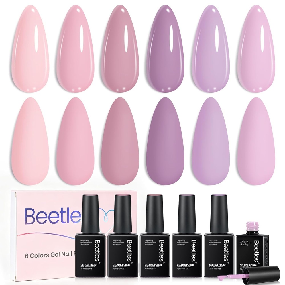 image:imageBeetles Purple Gel Polish Set  Lalic Reverie Collection Purple Blue Summer Colors Gel Trendy Colors Soak Off LED Nail Gel Manicure Kit for DIY at Home SalonBallet Princess
