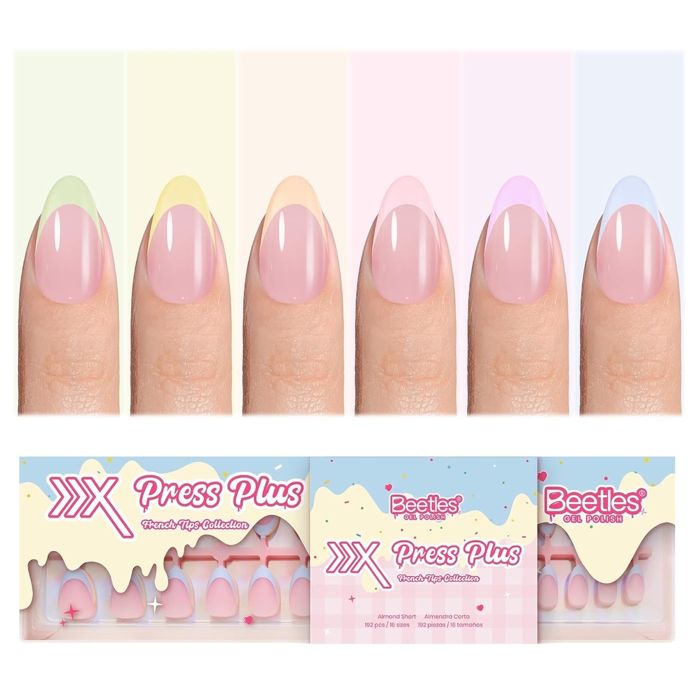 image:imageBeetles Super Strong Nail Glue for Press On Nails No UV Light Needed 2Pcs 10g Quick Drying Semi Solid Nail Glue Strong Hold for False amp Acrylic Nails06S Almond Spring Sorbet French