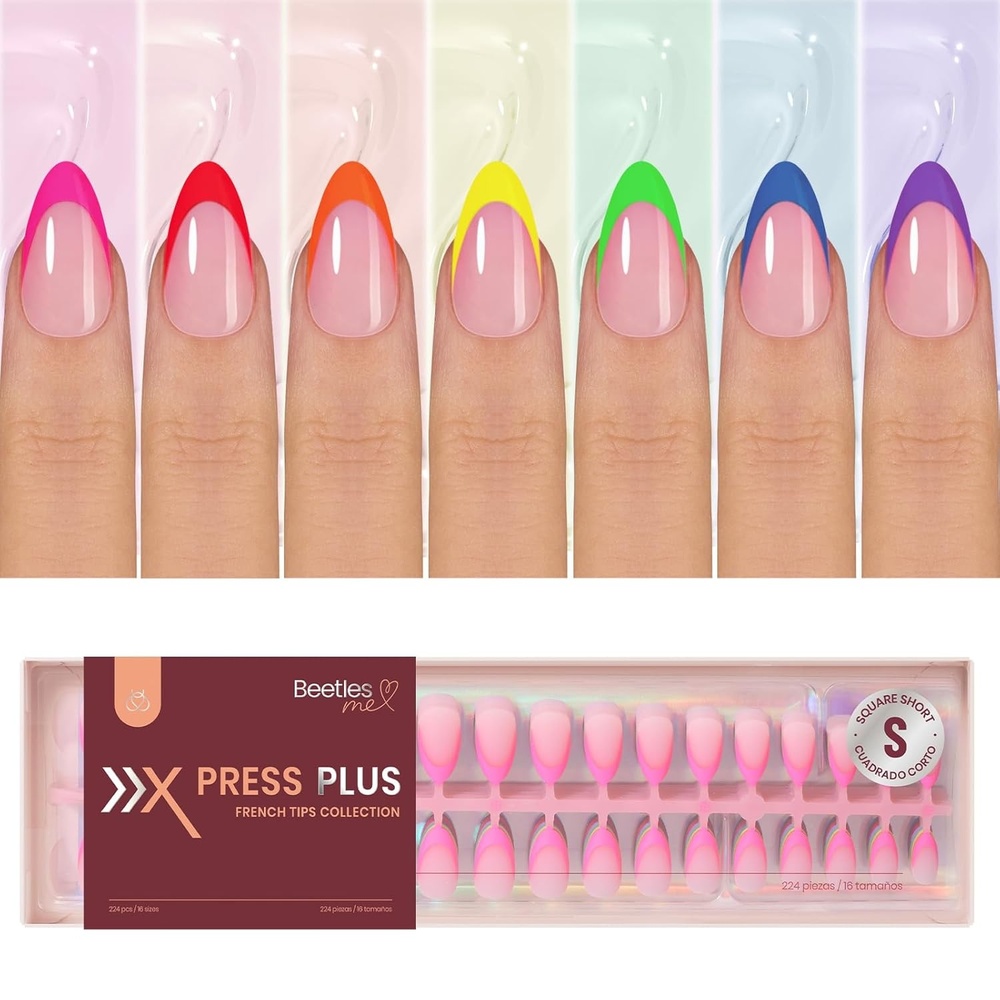 image:imageBeetles Super Strong Nail Glue for Press On Nails No UV Light Needed 2Pcs 10g Quick Drying Semi Solid Nail Glue Strong Hold for False amp Acrylic Nails09S AlmondConfetti French