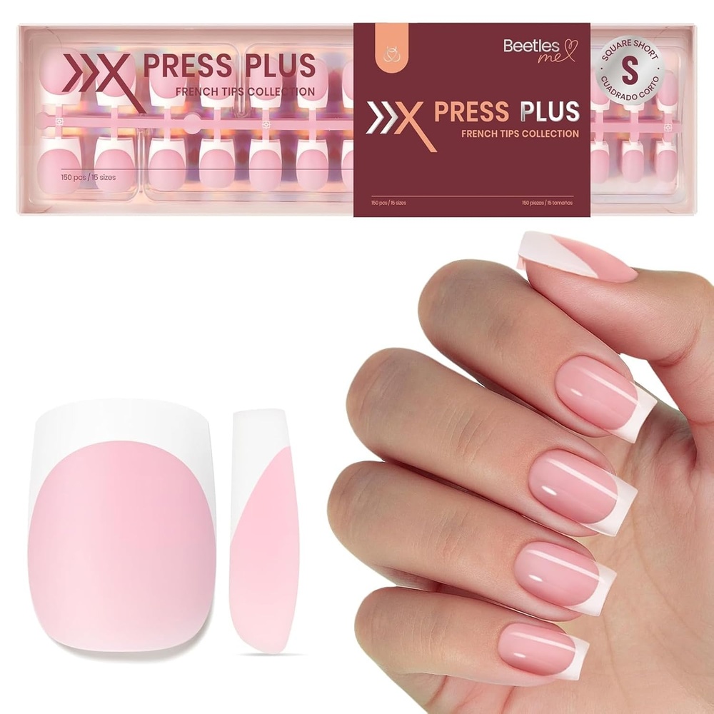 image:imageBeetles Super Strong Nail Glue for Press On Nails No UV Light Needed 2Pcs 10g Quick Drying Semi Solid Nail Glue Strong Hold for False amp Acrylic Nails01S SquareDew French