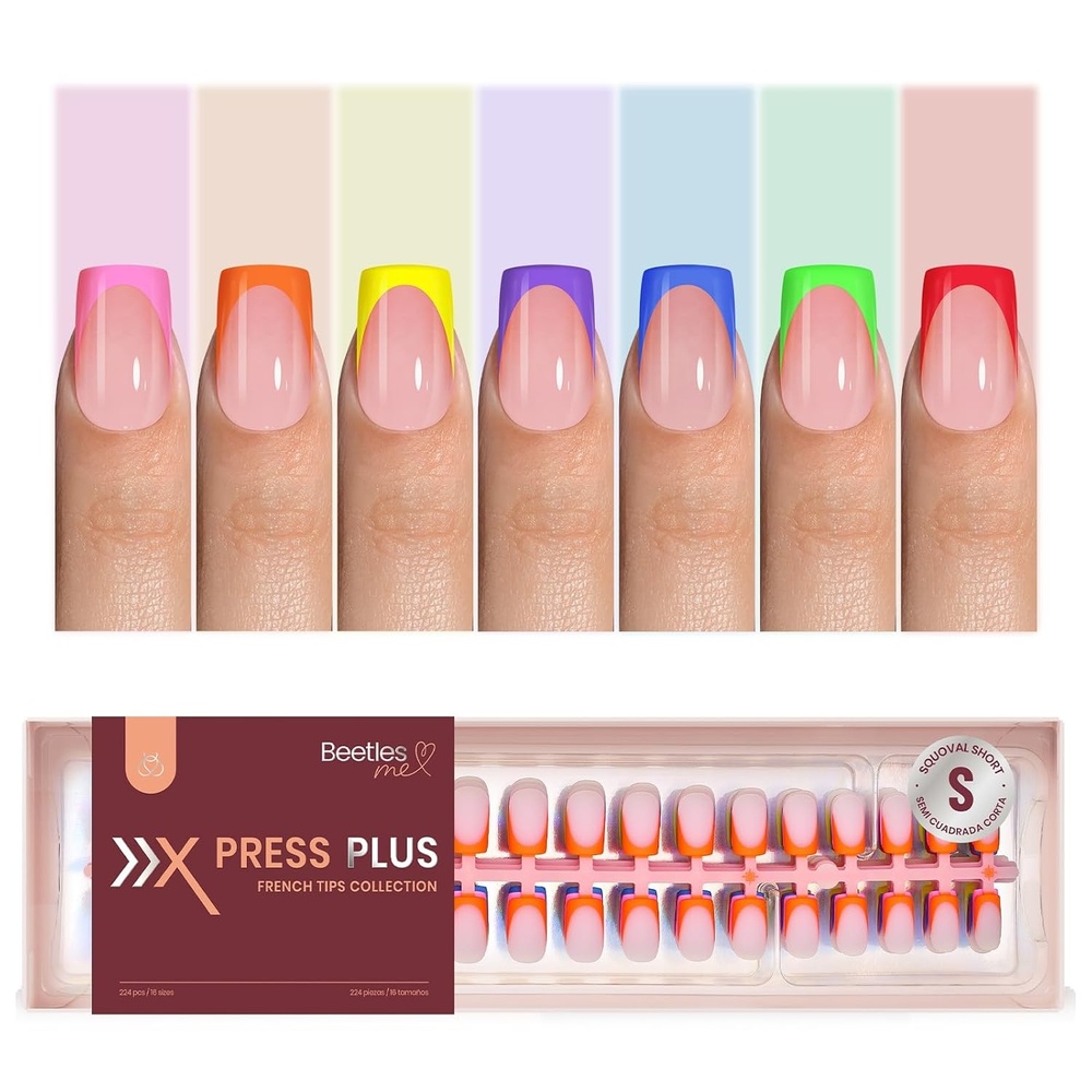 image:imageBeetles Super Strong Nail Glue for Press On Nails No UV Light Needed 2Pcs 10g Quick Drying Semi Solid Nail Glue Strong Hold for False amp Acrylic Nails09S SquavalChroma French
