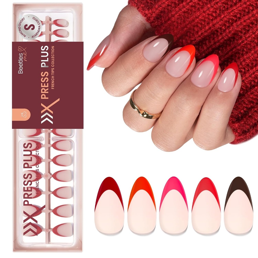 image:imageBeetles Super Strong Nail Glue for Press On Nails No UV Light Needed 2Pcs 10g Quick Drying Semi Solid Nail Glue Strong Hold for False amp Acrylic Nails2S AlmondRouge French