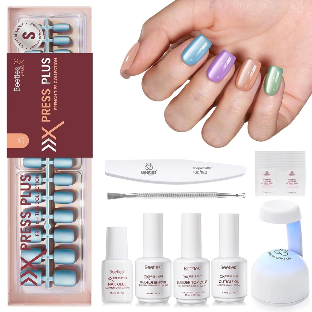 image:imageBeetles X Press Cat Eye Nails  Bubble Aurora  7 Colors Medium Almond Press On Nails  16 Sizes 224 Pcs Natural Salon Quality Soft Nail Gel Art DIY For Women1S SquareCat Eye Fizz Aurora