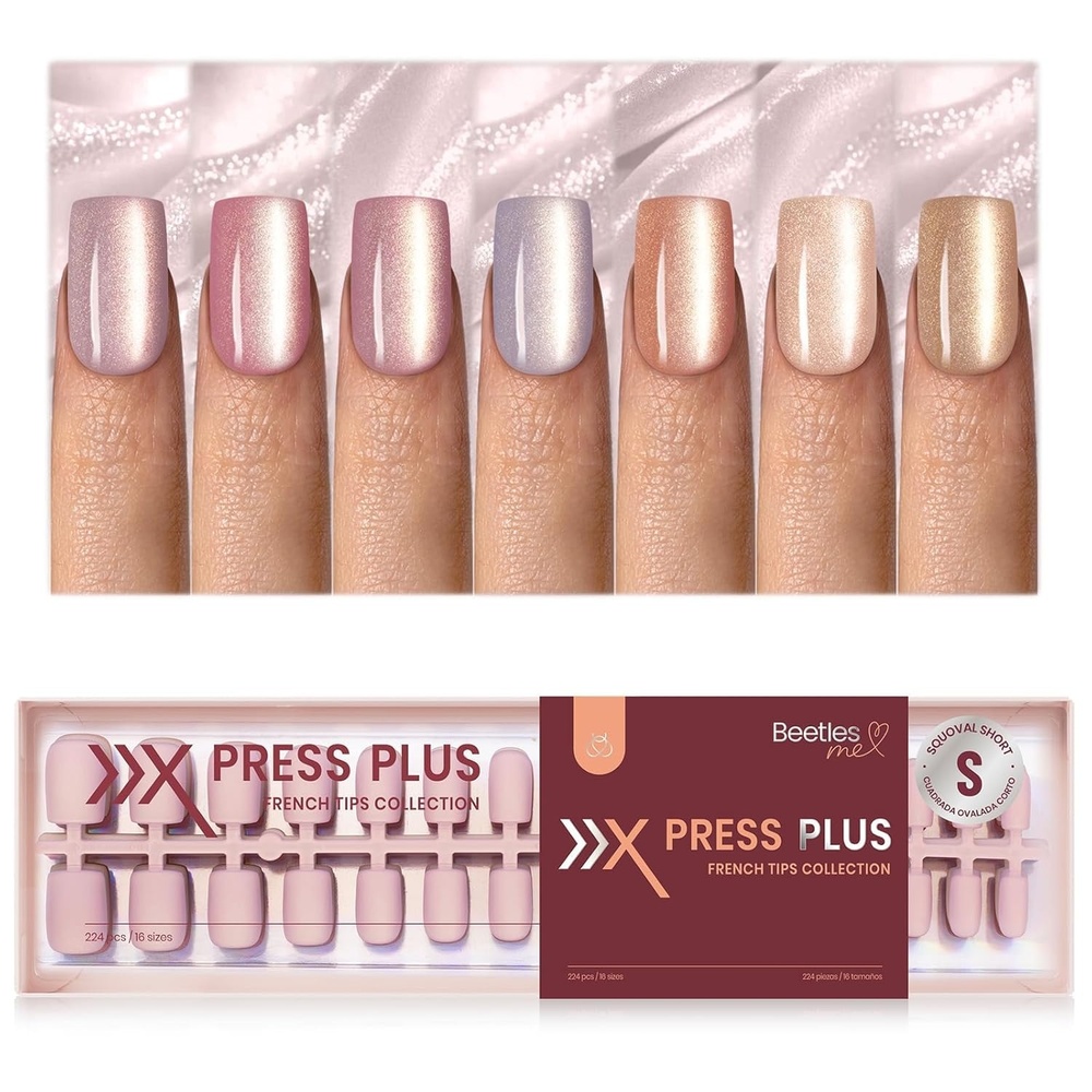 image:imageBeetles X Press Cat Eye Nails  Bubble Aurora  7 Colors Medium Almond Press On Nails  16 Sizes 224 Pcs Natural Salon Quality Soft Nail Gel Art DIY For Women02S SquareCat Eye Candy Nova
