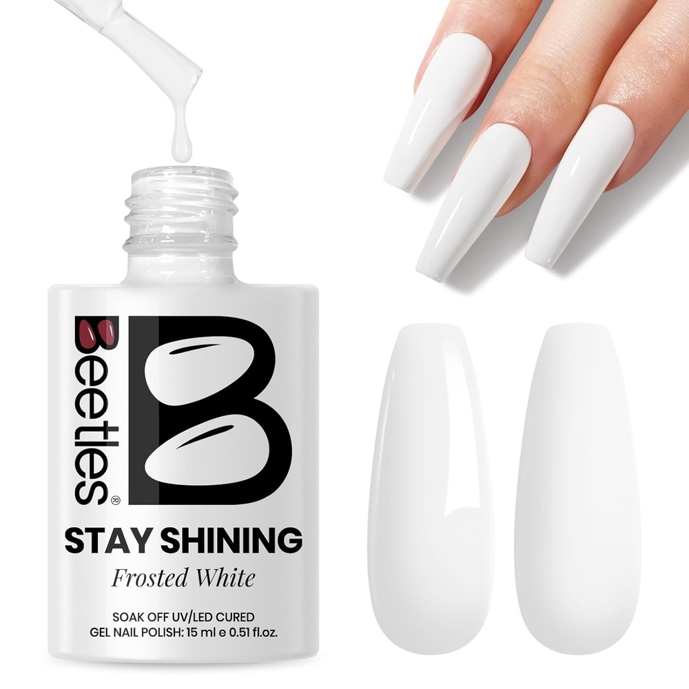 image:imageBeetles Yellow Gel Polish  Lemon Chiffon 15ML051Fl Oz Pastel Yellow Gel Nail Polish Soak Off UV LED Lamp Nails Art LongLasting Manicure Salon DIY Home Bright Summer NailsA  Creme White  Frosted White