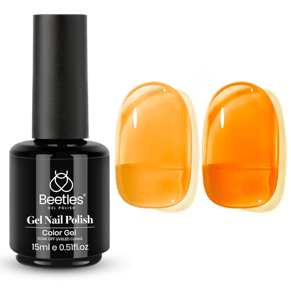 image:imageBeetles Yellow Gel Polish  Lemon Chiffon 15ML051Fl Oz Pastel Yellow Gel Nail Polish Soak Off UV LED Lamp Nails Art LongLasting Manicure Salon DIY Home Bright Summer NailsOrange Burst