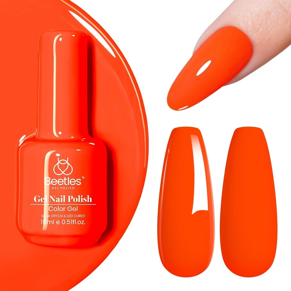 image:imageBeetles Yellow Gel Polish  Lemon Chiffon 15ML051Fl Oz Pastel Yellow Gel Nail Polish Soak Off UV LED Lamp Nails Art LongLasting Manicure Salon DIY Home Bright Summer NailsM  Creme Orange  Bright Orange
