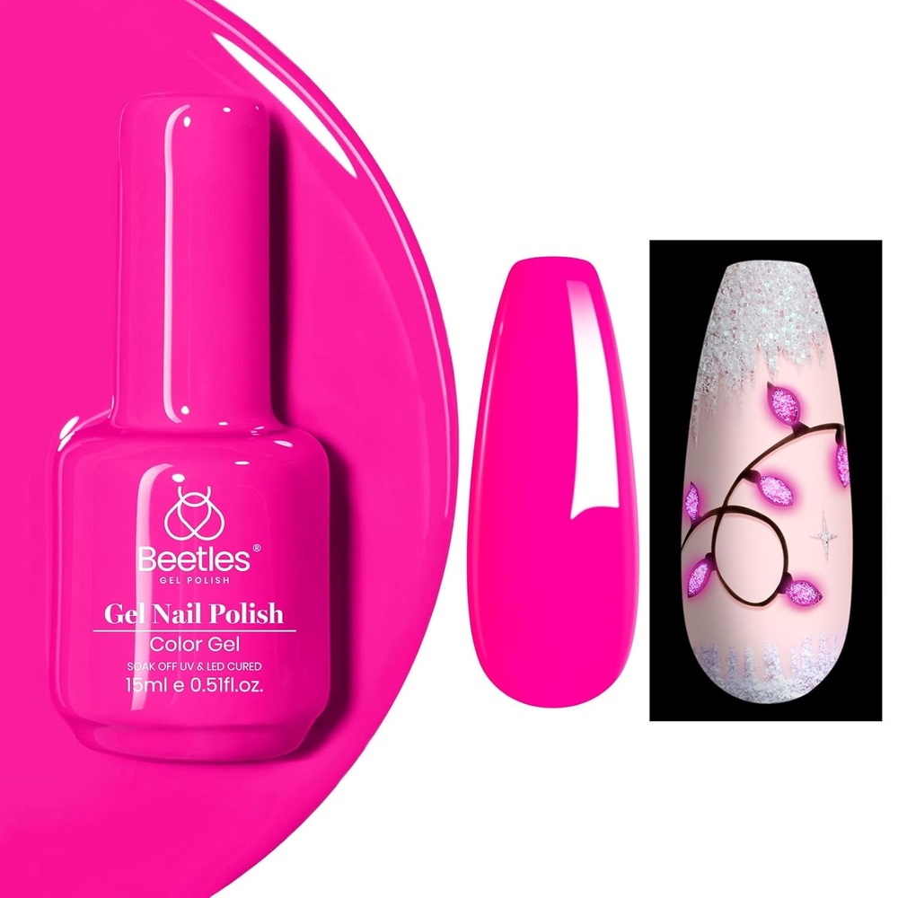 image:imageBeetles Yellow Gel Polish  Lemon Chiffon 15ML051Fl Oz Pastel Yellow Gel Nail Polish Soak Off UV LED Lamp Nails Art LongLasting Manicure Salon DIY Home Bright Summer NailsB  Glow Pink  Luminous Pink