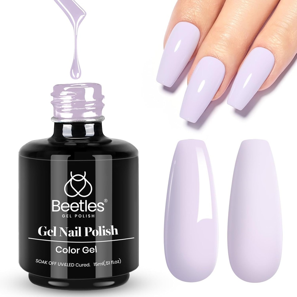 image:imageBeetles Yellow Gel Polish  Lemon Chiffon 15ML051Fl Oz Pastel Yellow Gel Nail Polish Soak Off UV LED Lamp Nails Art LongLasting Manicure Salon DIY Home Bright Summer NailsJ  Creme Purple  Lilac Purple