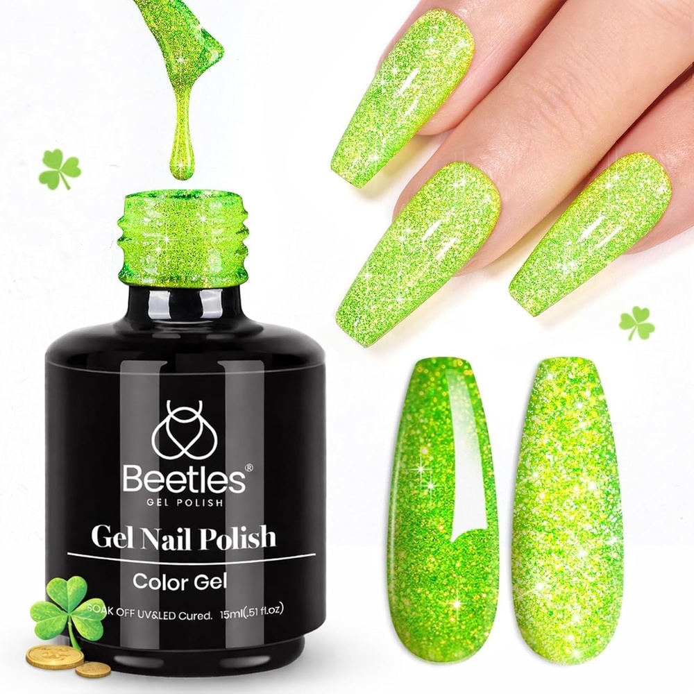 image:imageBeetles Yellow Gel Polish  Lemon Chiffon 15ML051Fl Oz Pastel Yellow Gel Nail Polish Soak Off UV LED Lamp Nails Art LongLasting Manicure Salon DIY Home Bright Summer NailsH  Flakie Green  Lime Shock