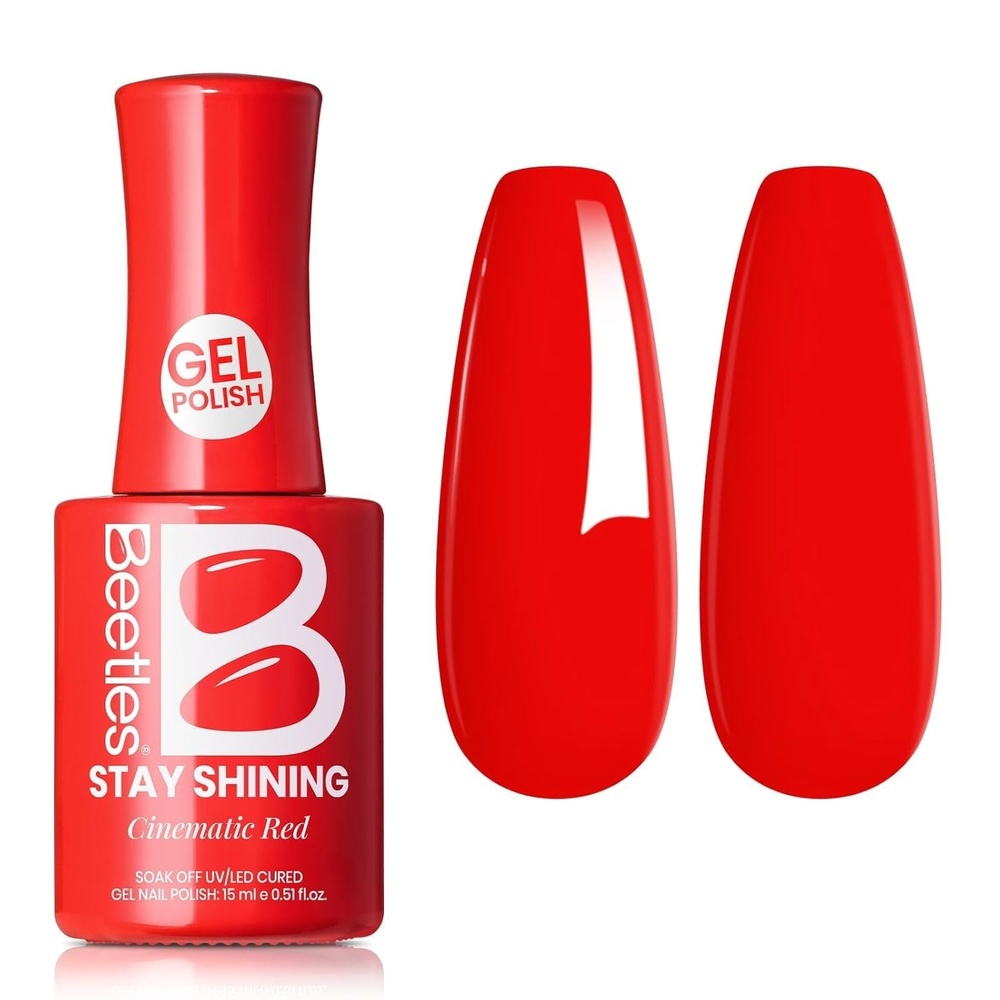 image:imageBeetles Yellow Gel Polish  Lemon Chiffon 15ML051Fl Oz Pastel Yellow Gel Nail Polish Soak Off UV LED Lamp Nails Art LongLasting Manicure Salon DIY Home Bright Summer NailsC  Creme Red  Cinematic Red