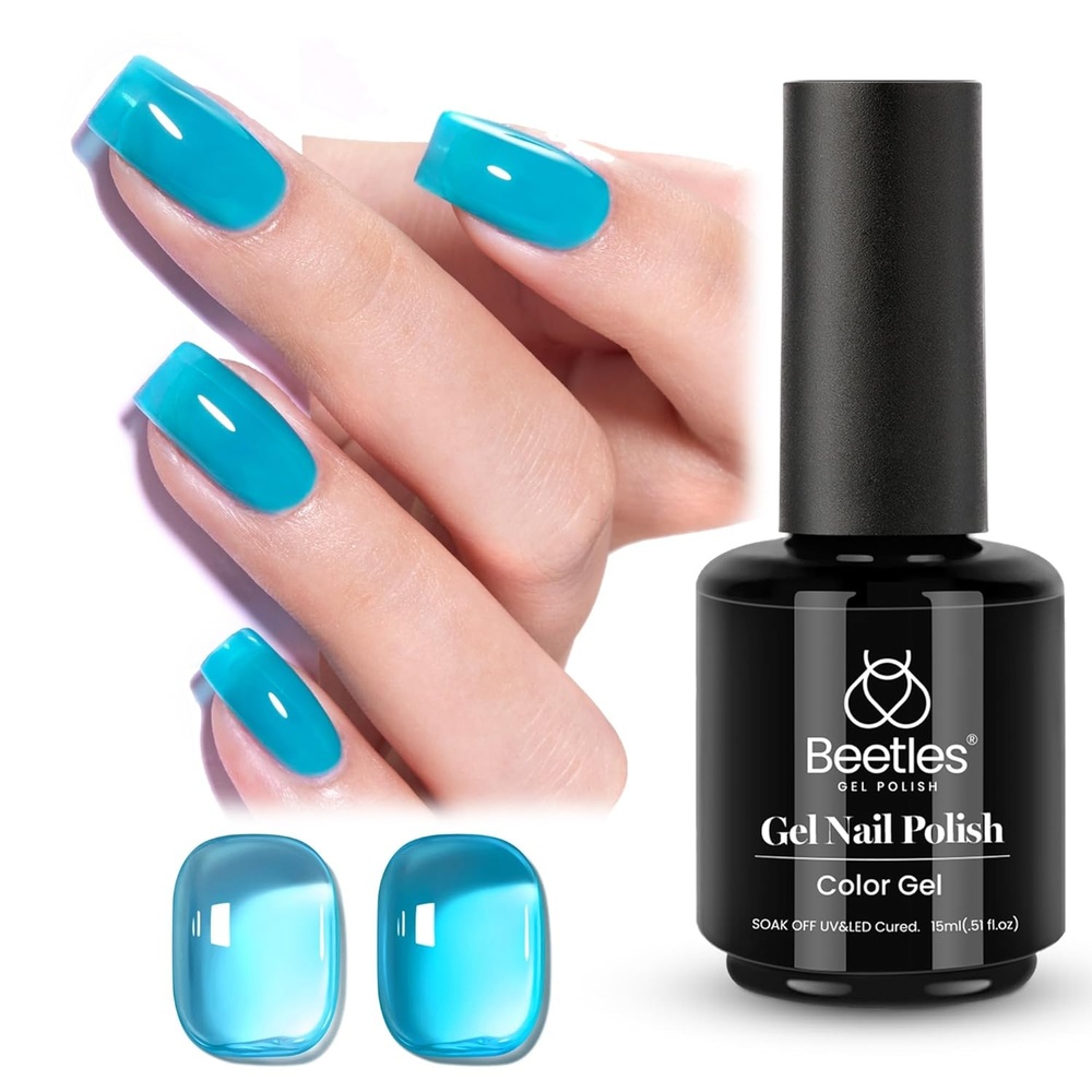 image:imageBeetles Yellow Gel Polish  Lemon Chiffon 15ML051Fl Oz Pastel Yellow Gel Nail Polish Soak Off UV LED Lamp Nails Art LongLasting Manicure Salon DIY Home Bright Summer NailsMystic Blue Lagoon