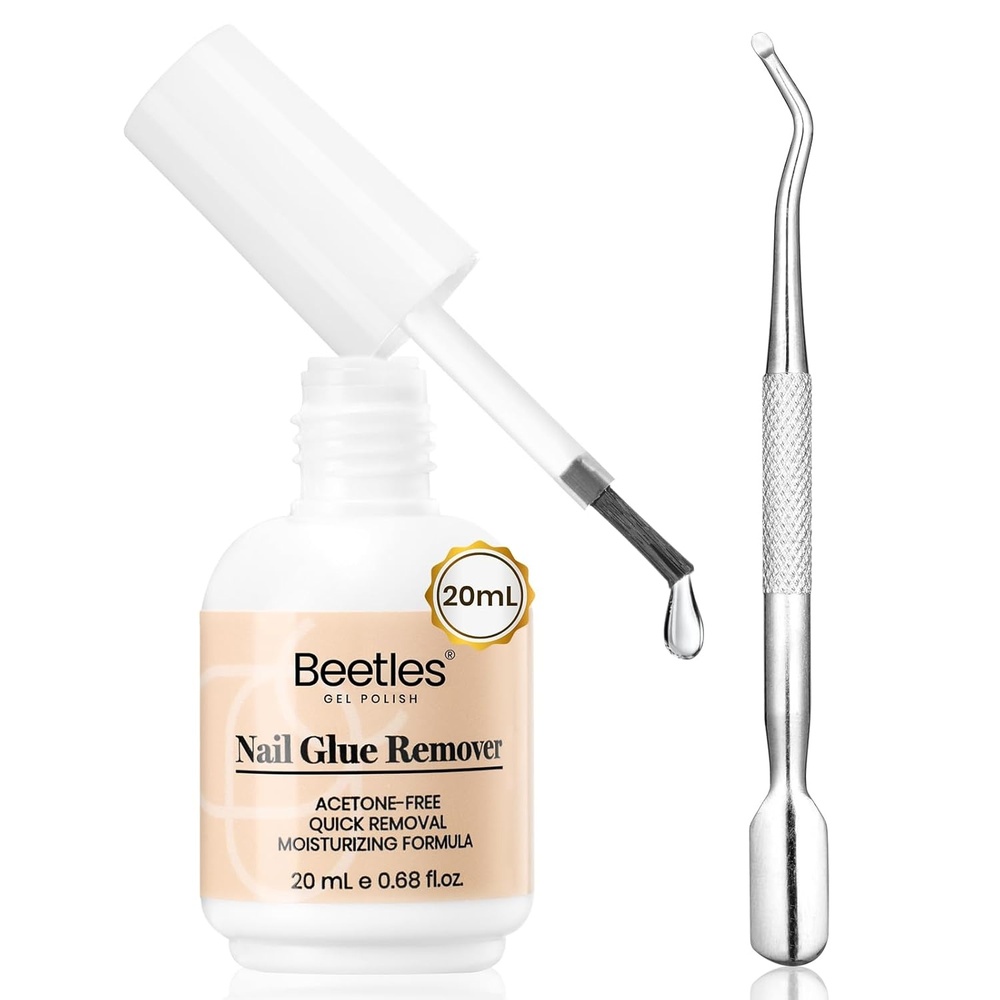 image:imagebeetles Gel Polish 2Pcs 15ml No Wipe Top Coat Gel Nail Polish High Gloss Shiny LongLasting Clear Gel Top Coat Soak Off Nail Lamp Summer Nails Home DIY Manicure and Nail Salon Gifts for Women0520ml Glue Remover