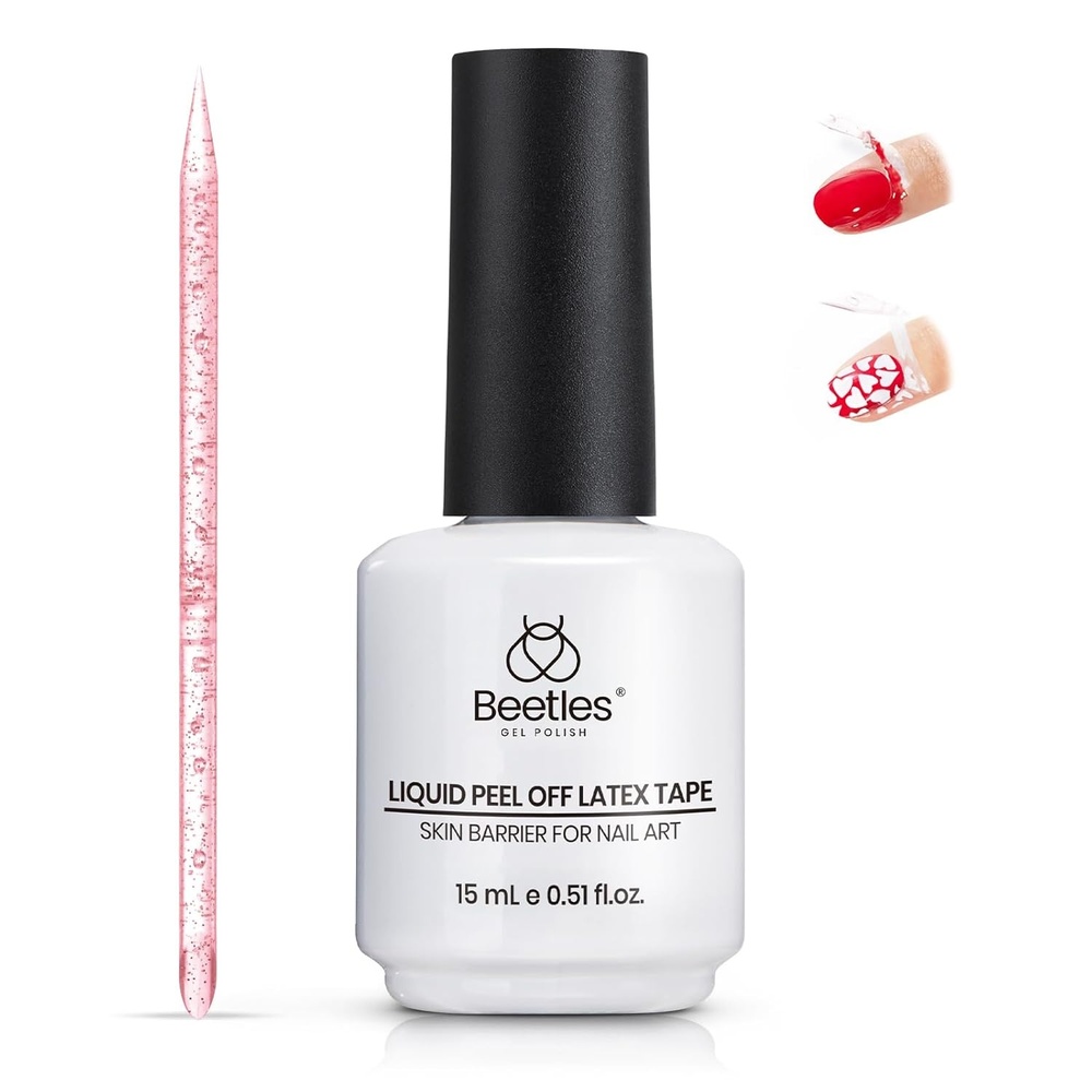image:imagebeetles Gel Polish 2Pcs 15ml No Wipe Top Coat Gel Nail Polish High Gloss Shiny LongLasting Clear Gel Top Coat Soak Off Nail Lamp Summer Nails Home DIY Manicure and Nail Salon Gifts for Women06 Liquid Peel off Latex