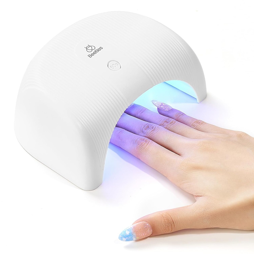 image:imagebeetles Gel Polish UV LED Nail Lamp Fast Drying Nail Dryer Compact Manicure Light with Timer Setting Sensor Elegant Shell UV Light for Gel Nails DIY Home Gift for HerUV Curing Lamp White Shell