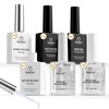 Glossy & Matte Gel Top and Base Coat Set & Nail Prep Dehydrator and Primer