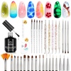 31pcs Nail Art Brushes with Blooming Gel