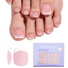 O-S Squoval-Pink French Tip ToeNail