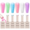 Clear 6 PCS Rubber Base Gel Set