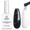 Iridescent Silver Mix Glitter Top Coat