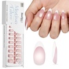 003-Medium Almond - Glassy Blush French