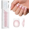 008-Short Squoval - Glassy Blush French