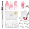 White Nail Sponge 150Pcs Pink Pat Painting Gel