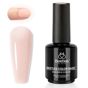 Beetles 3D Gel Nail Art, 1Pcs 15ml Sculpting Gel 3 in 1 Clear No Wipe Nail Polish Rhinestone Art Glue for Nail Gems Diamond Jewelry U V LED Lamp Needed DIY Home Salon Nails Gifts for Women(Nude Pink)