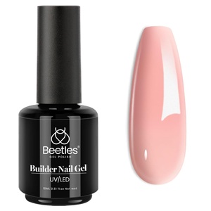 Beetles Builder Gel for Nails-8 in 1 Natural Nude Translucent Color, Thickening Strengthening Building Instant Apex,Beginner-Friendly DIY Salon at Home, UV & LED Lamp Cured Needed(B4-Light Pink Cover)