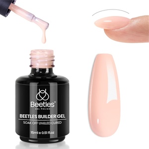Beetles Builder Gel for Nails-8 in 1 Natural Nude Translucent Color, Thickening Strengthening Building Instant Apex,Beginner-Friendly DIY Salon at Home, UV & LED Lamp Cured Needed(B3-Natural Pink)