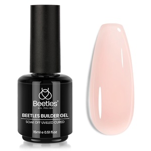 Beetles Builder Gel for Nails-8 in 1 Natural Nude Translucent Color, Thickening Strengthening Building Instant Apex,Beginner-Friendly DIY Salon at Home, UV & LED Lamp Cured Needed(A1-Natural Nude)