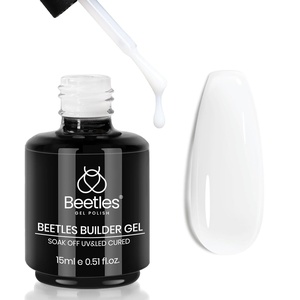 Beetles Builder Gel for Nails-8 in 1 Natural Nude Translucent Color, Thickening Strengthening Building Instant Apex,Beginner-Friendly DIY Salon at Home, UV & LED Lamp Cured Needed(A5-Sheer Milky)