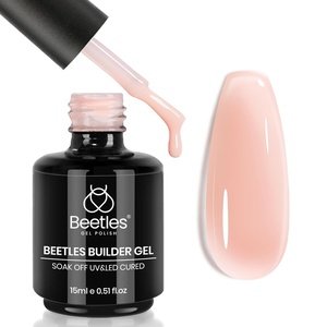 Beetles Builder Gel for Nails-8 in 1 Natural Nude Translucent Color, Thickening Strengthening Building Instant Apex,Beginner-Friendly DIY Salon at Home, UV & LED Lamp Cured Needed(A3-Sheer Pink)